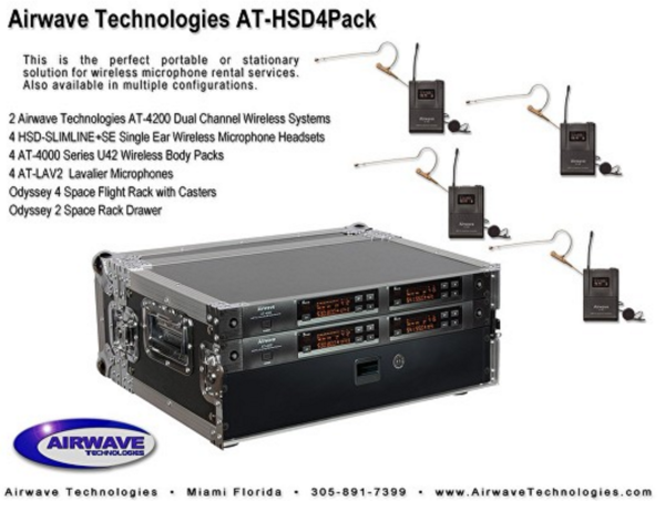 AT-HSD-4 PACK 514-542 MHZ   4 - HSD WIRELESS COMBO PACKAGE